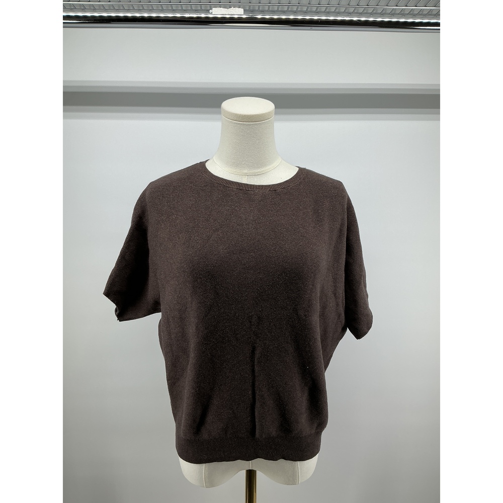 Lightweight Cotton Cashmere Link-Stitch Dolman Sweater